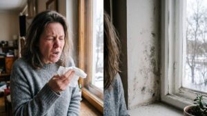 Mold Allergy vs. Mold Illness: Understanding the Difference | DMV Mold | person with allergy symptoms contrasted with mold i
